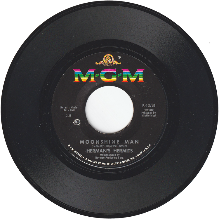 Herman's Hermits - Don't Go Out Into The Rain (You're Going To Melt) / Moonshine Man