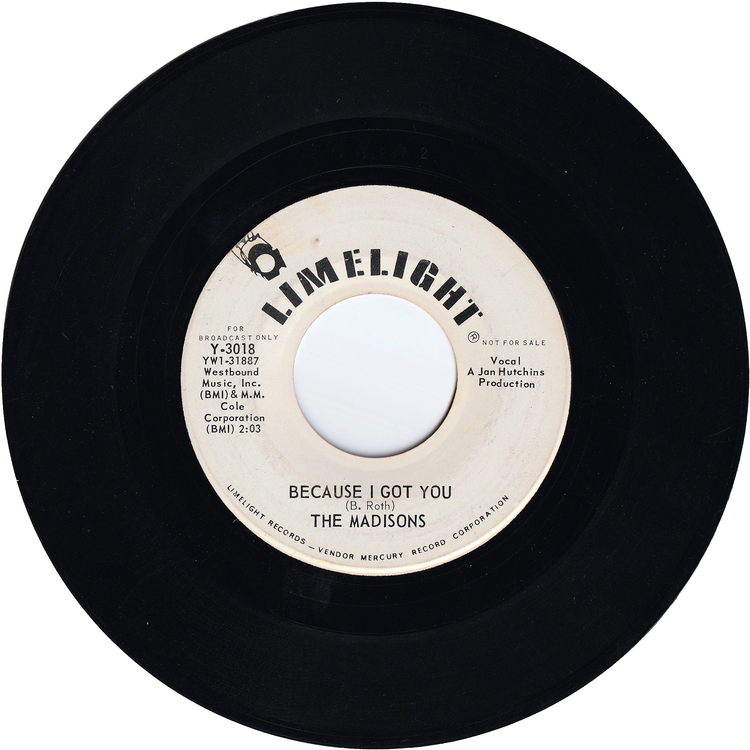 The Madisons - Bad Baboon / Because I Got You (Promo)