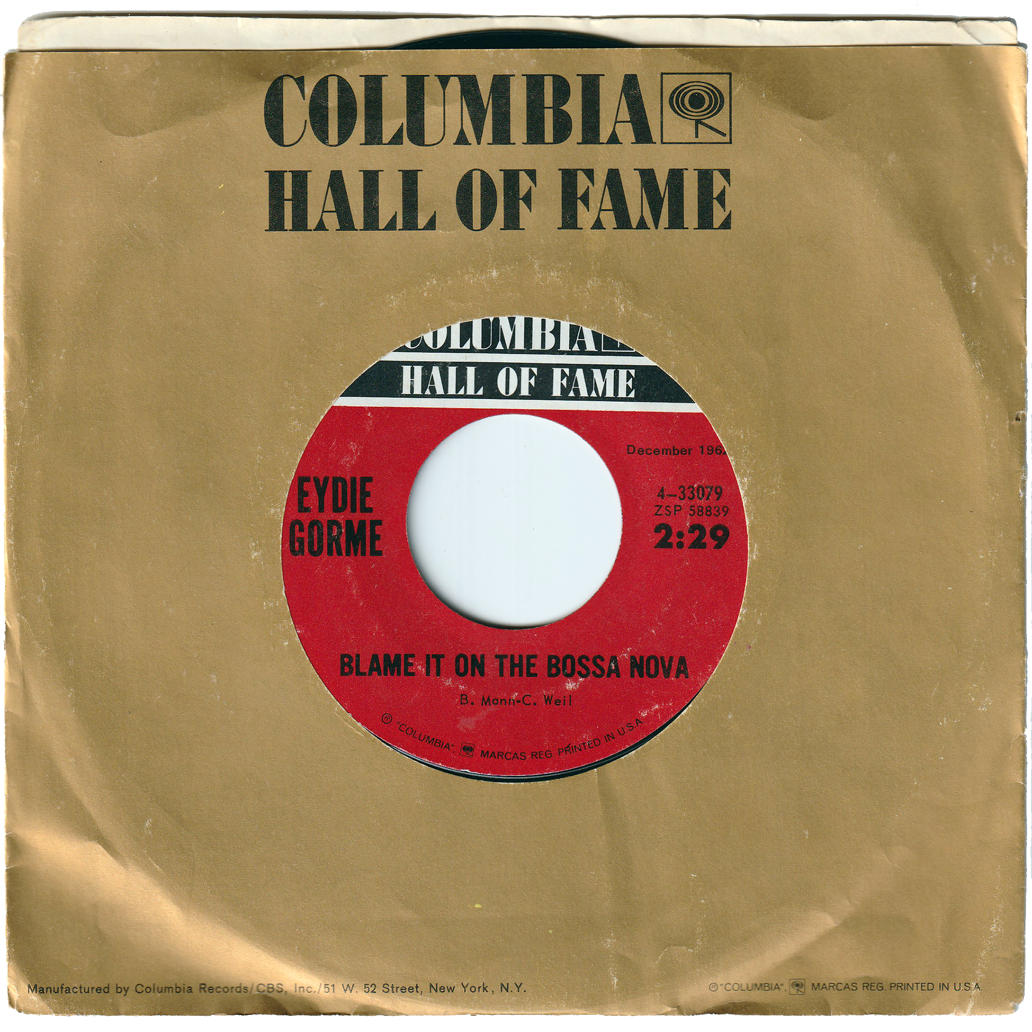 Eydie Gorme - Blame It On The Bossa Nova / Can't Get Over