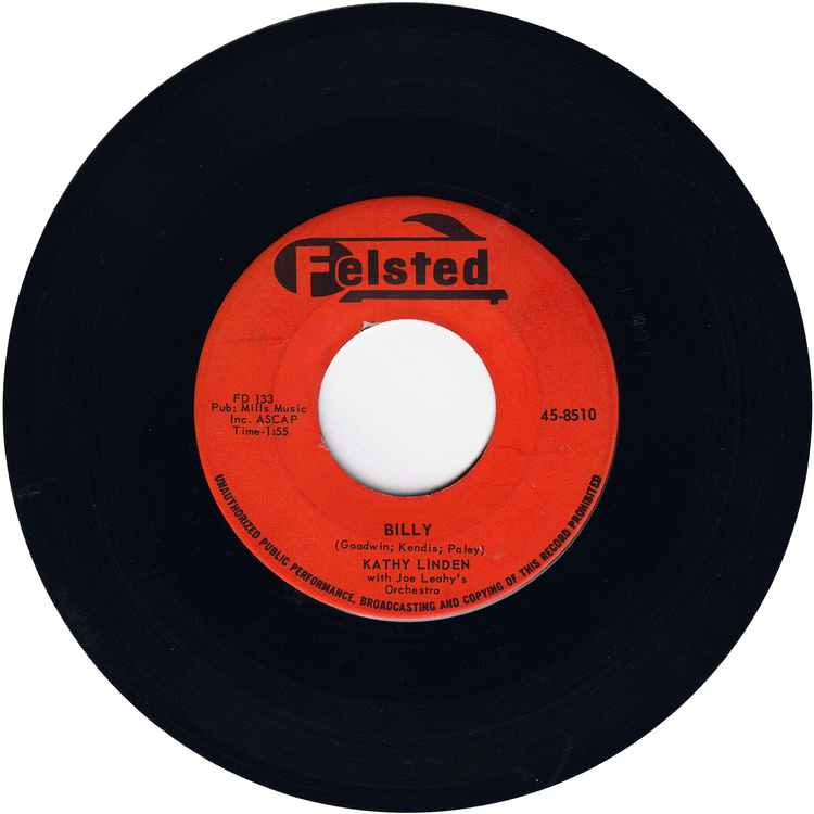 Kathy Linden - Billy / If I Could Hold You In My Arms