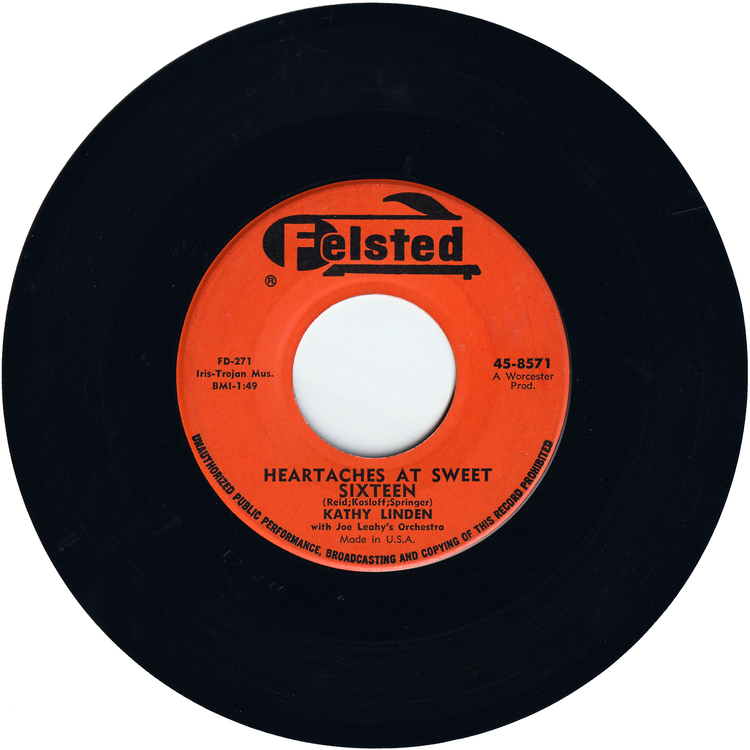 Kathy Linden - Heartaches At Sweet Sixteen / Goodbye Jimmy, Goodbye