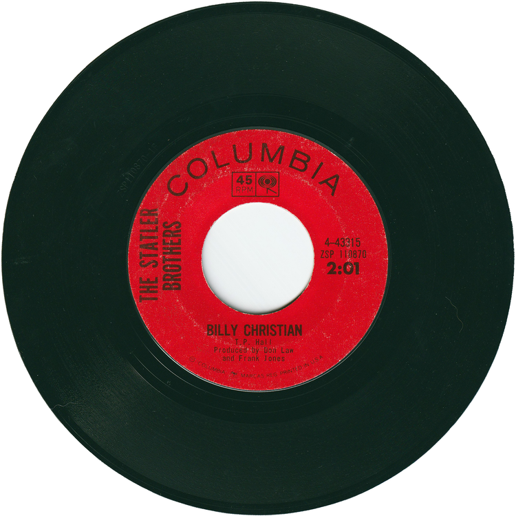 The Statler Brothers - Flowers On The Wall / Billy Christian