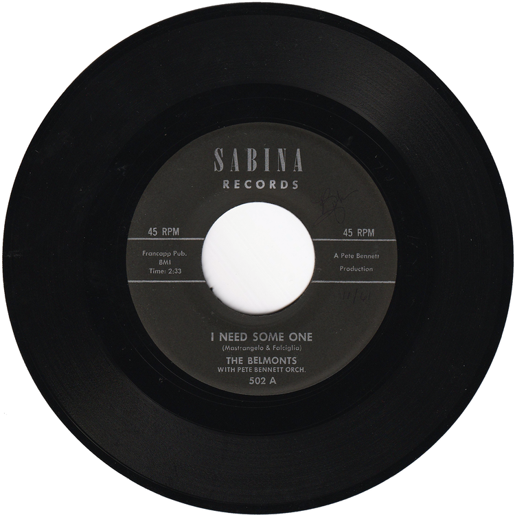 The Belmonts - That American Dance / I Need Some One