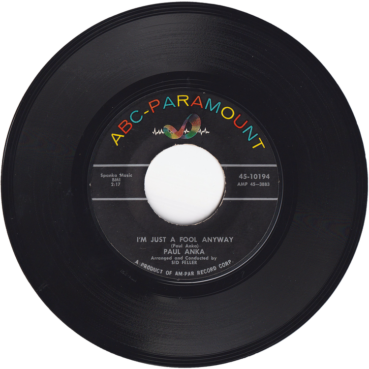 Paul Anka - Tonight My Love, Tonight / I'm Just A Fool Anyway