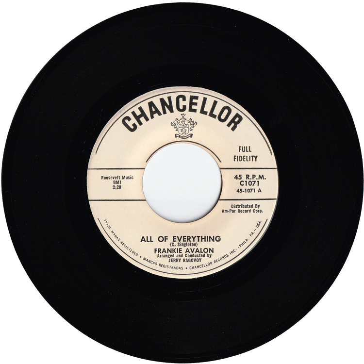 Frankie Avalon - All Of Everything / Call Me Anytime (Promo)