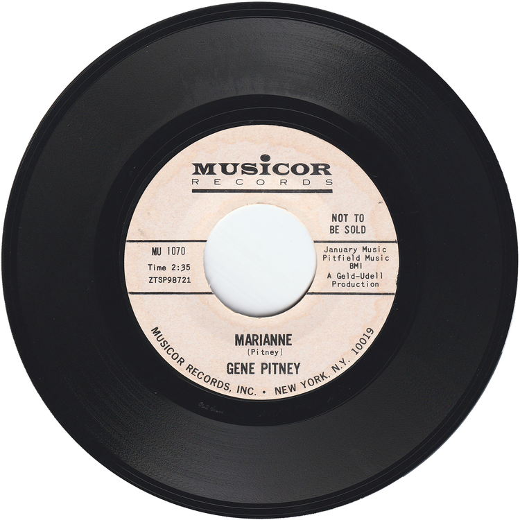 Gene Pitney - I Must Be Seeing Things / Marianne (Promo)