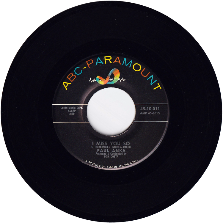 Paul Anka - Late Last Night / I Miss You So (w/PS)