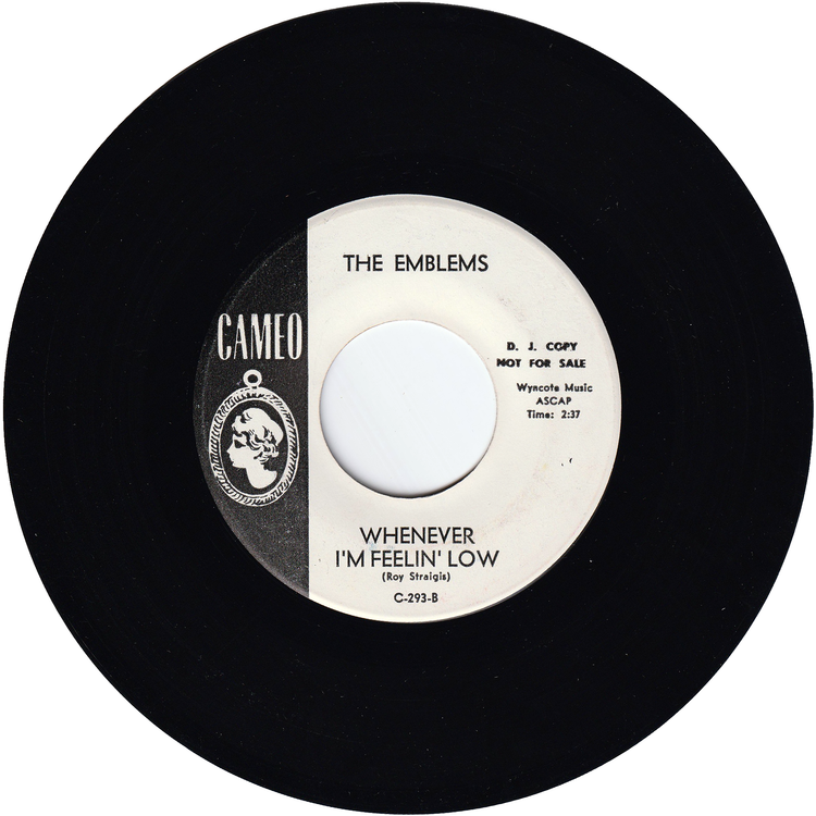 The Emblems - Whenever I'm Feelin' Low / Cruel World (Promo)