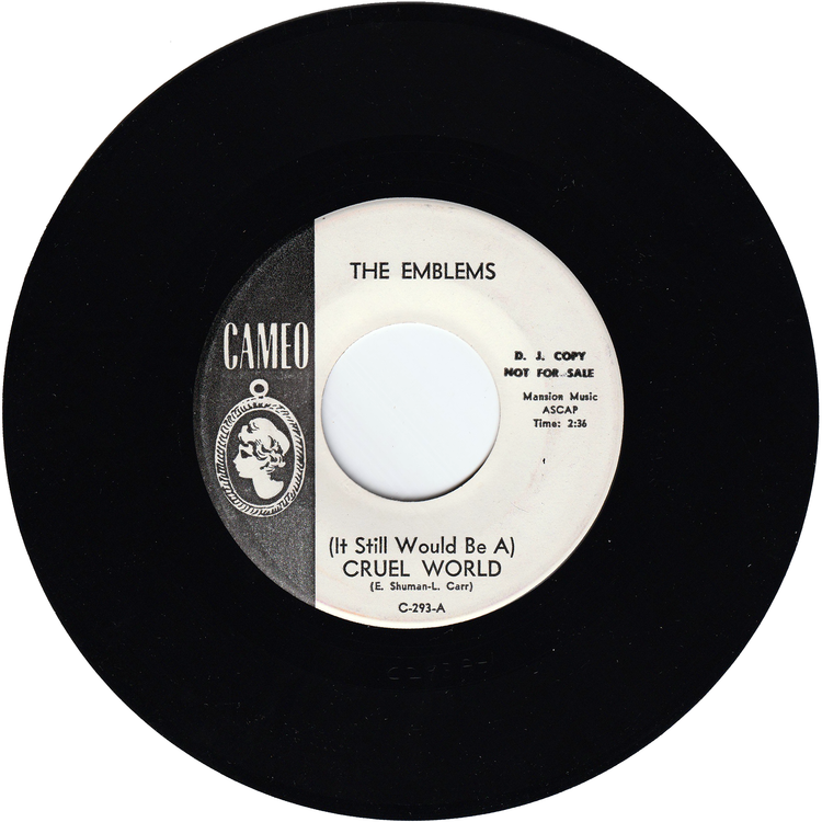 The Emblems - Whenever I'm Feelin' Low / Cruel World (Promo)