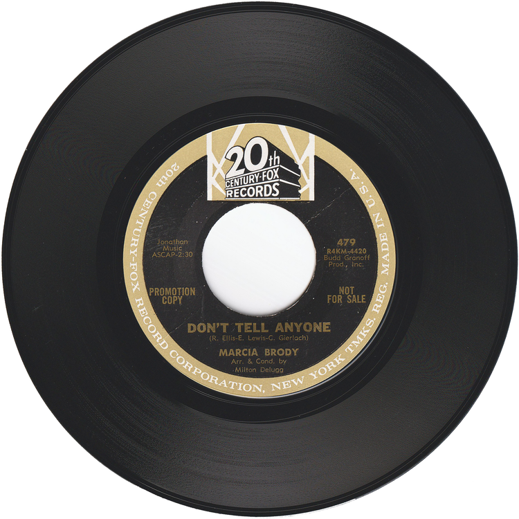 Marcia Brody - Anything / Don't Tell Anyone (Promo)