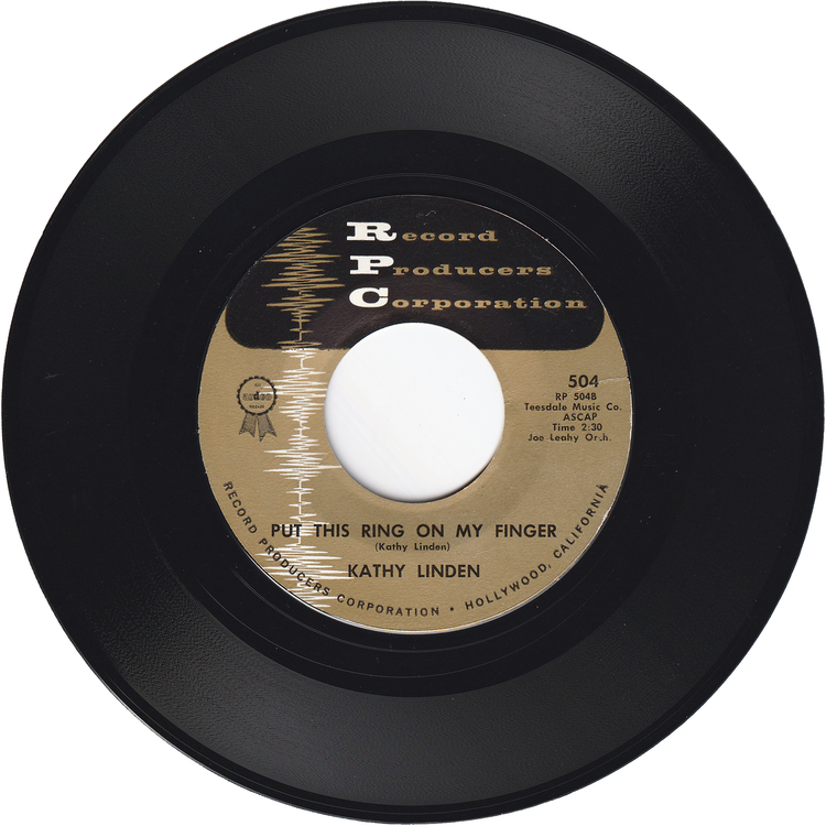Kathy Linden - Billy Is My Boy Friend / Put This Ring On My Finger