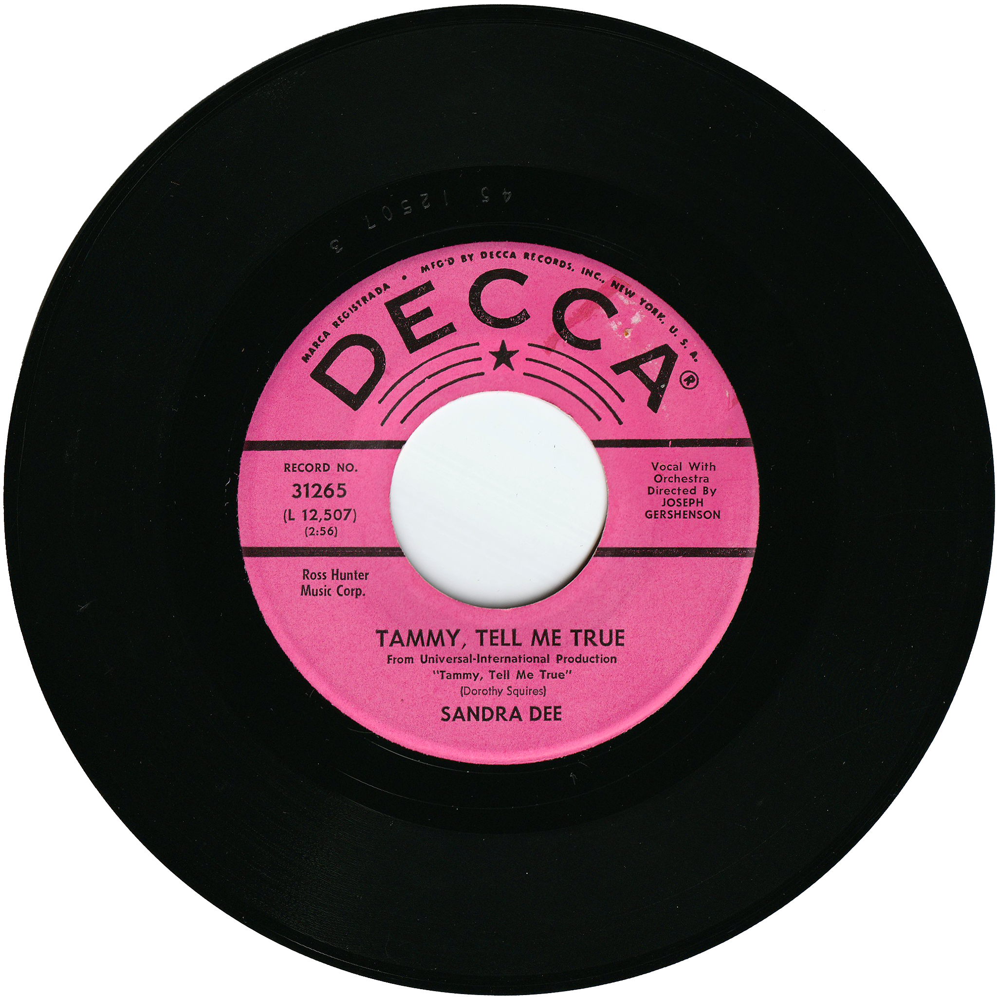 Sandra Dee - Tammy, Tell Me True / Let's Fall In Love (Promo