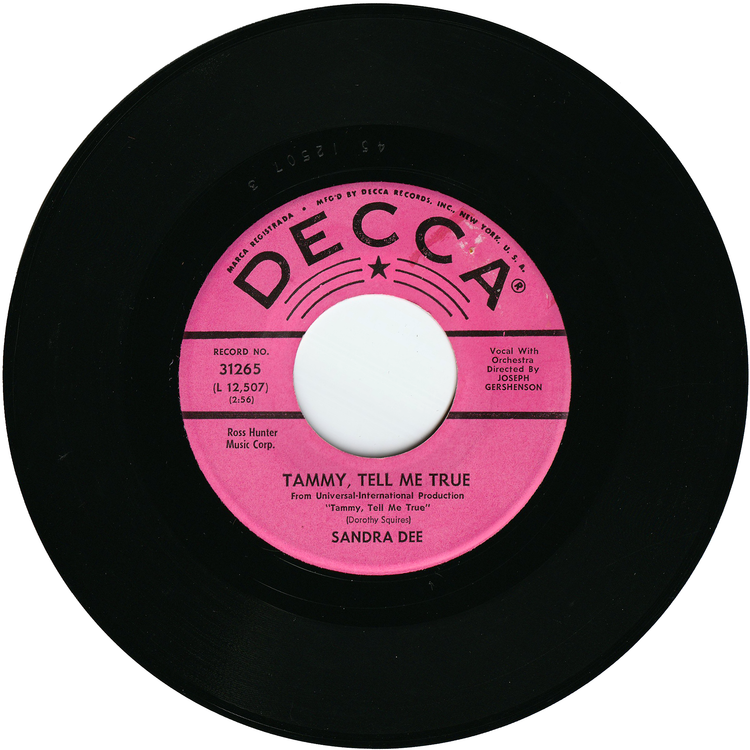 Sandra Dee - Tammy, Tell Me True / Let's Fall In Love (Promo)