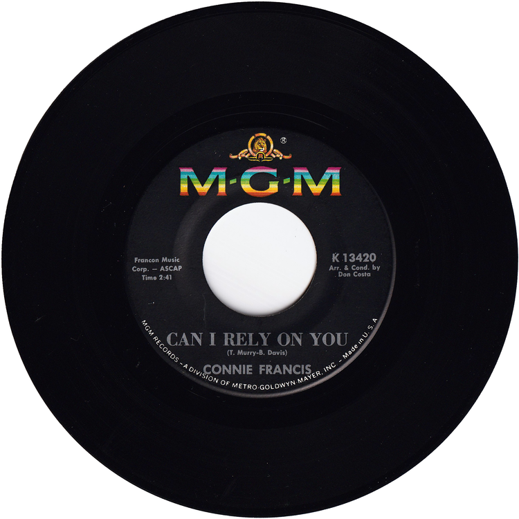 Connie Francis - Jealous Heart / Can I Real On You