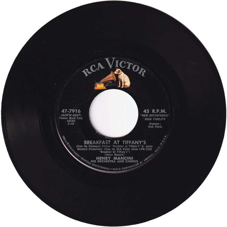 Henry Mancini - Breakfast At Tiffany's / Moon River (w/PS)