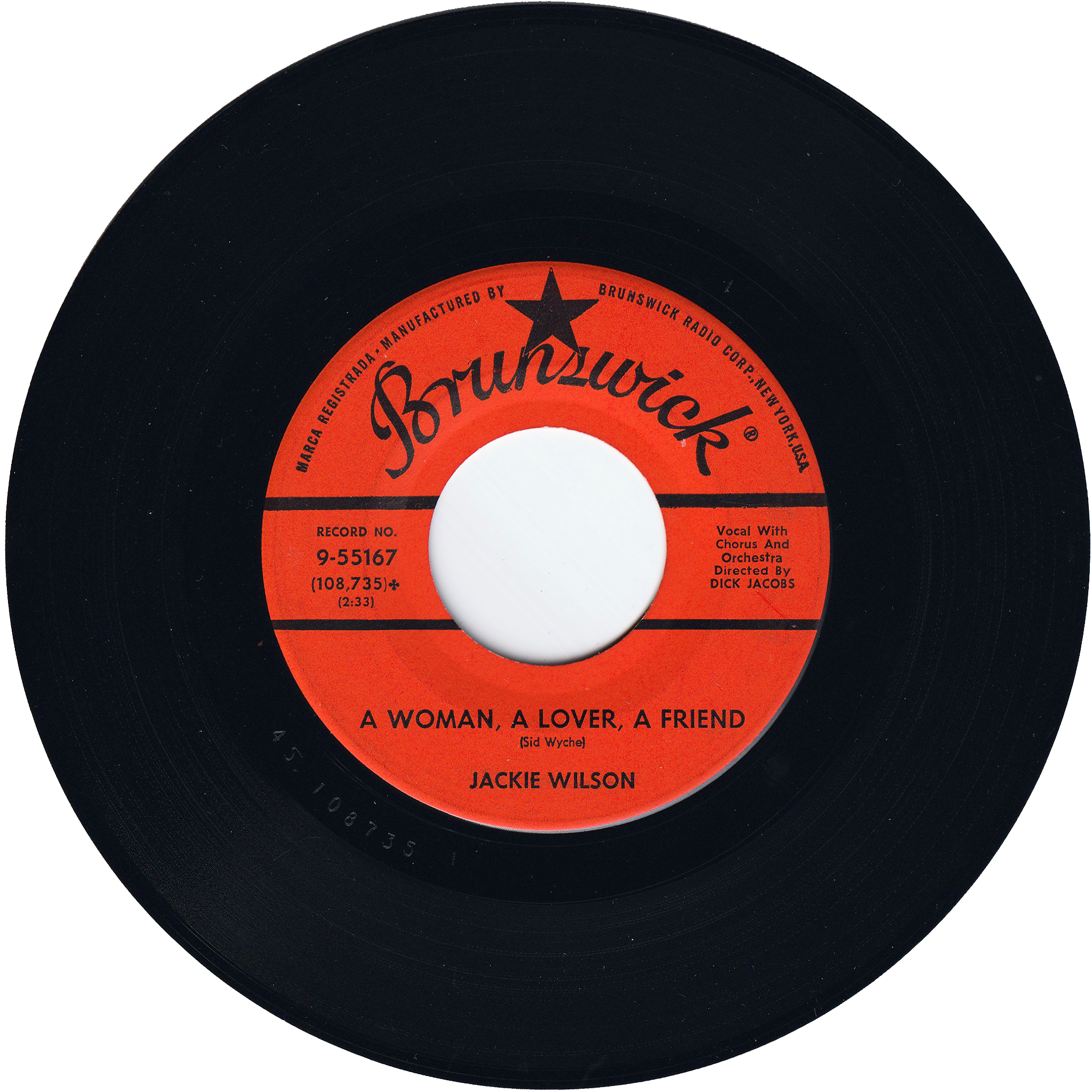 Jackie Wilson - A Woman, A Lover, A Friend / (You Were Made For