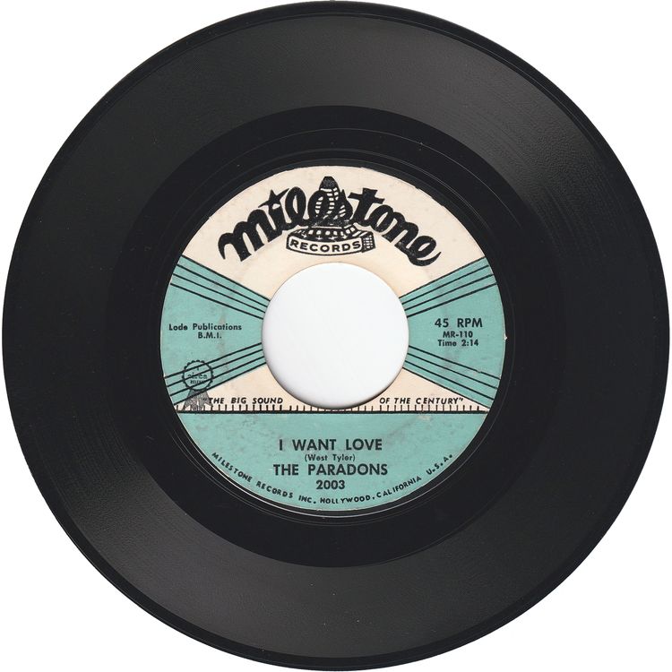 The Paradons - Diamonds & Pearls / I Want Love (A Circa Release)