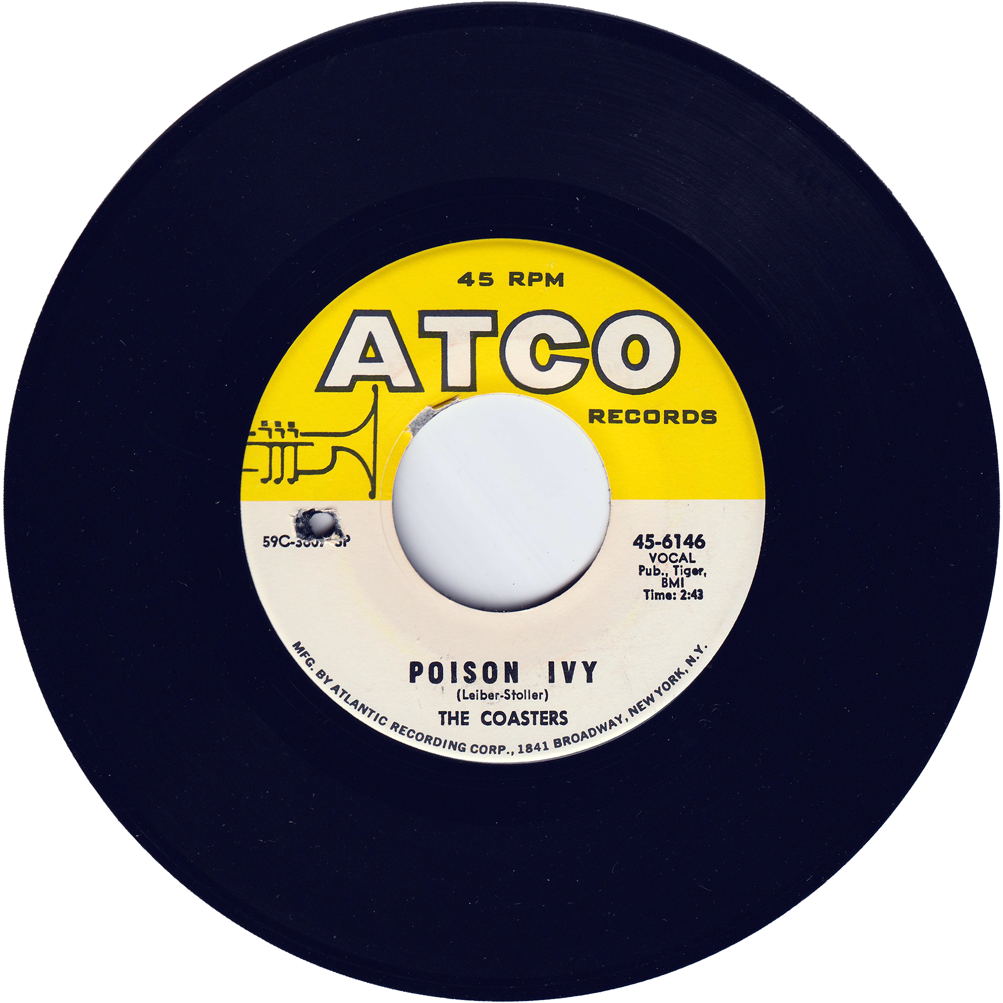 The Coasters - Poison Ivy / I'm A Hog For You – NIGHT BEAT RECORDS