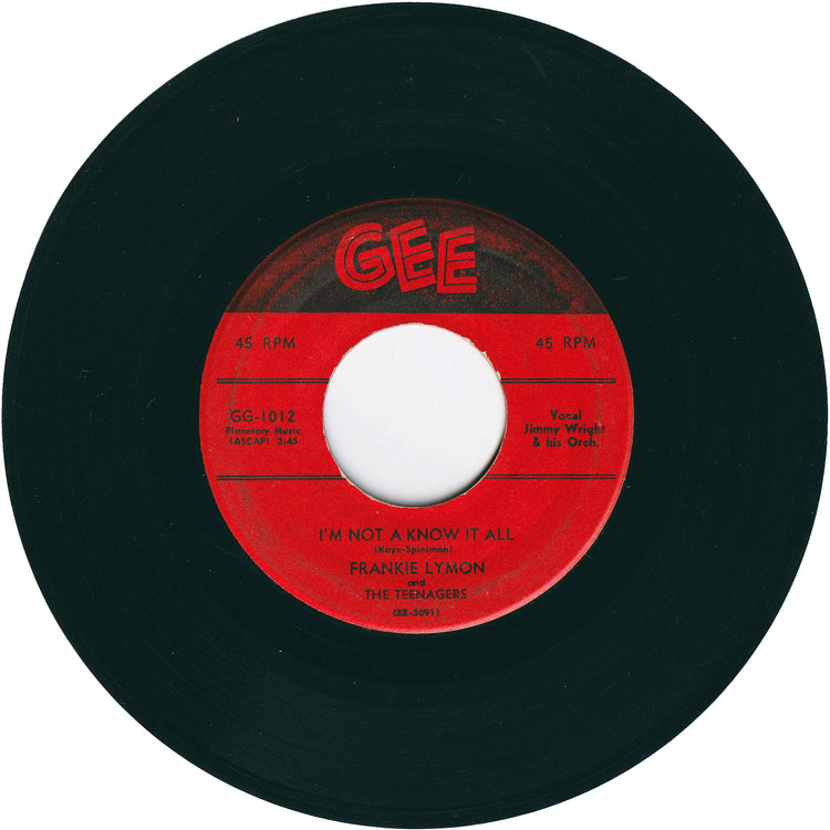 Frankie Lymon & The Teenagers - I Want You To Be My Girl / I'm Not A Know It All