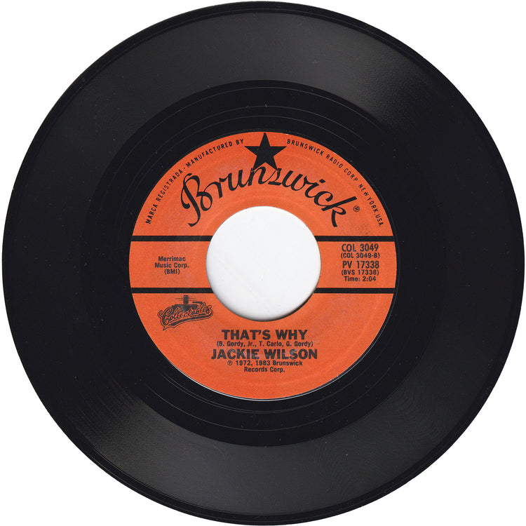 Jackie Wilson - That's Why (I Love You So) / To Be Loved (Re-Issue)