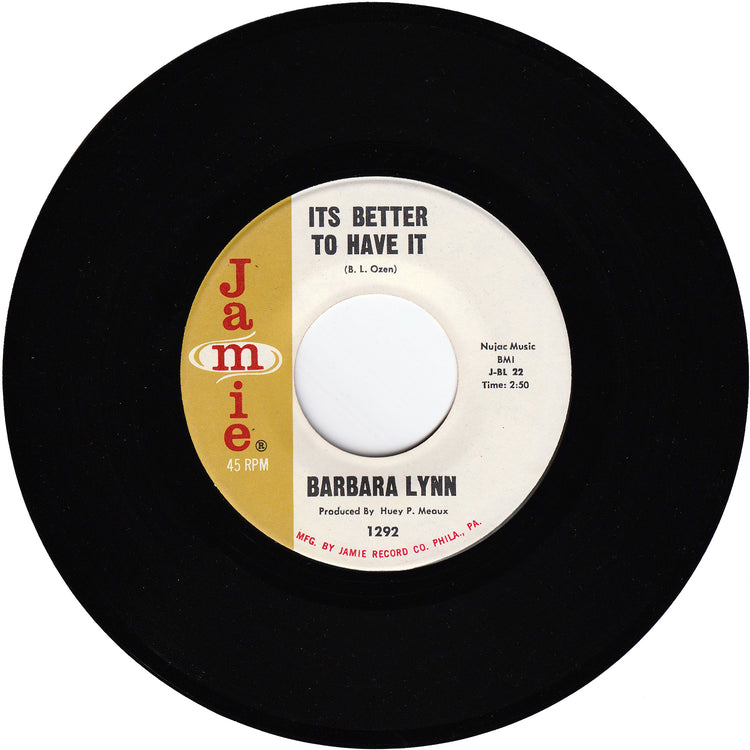 Barbara Lynn - People Gonna Talk / Its Better To Have It