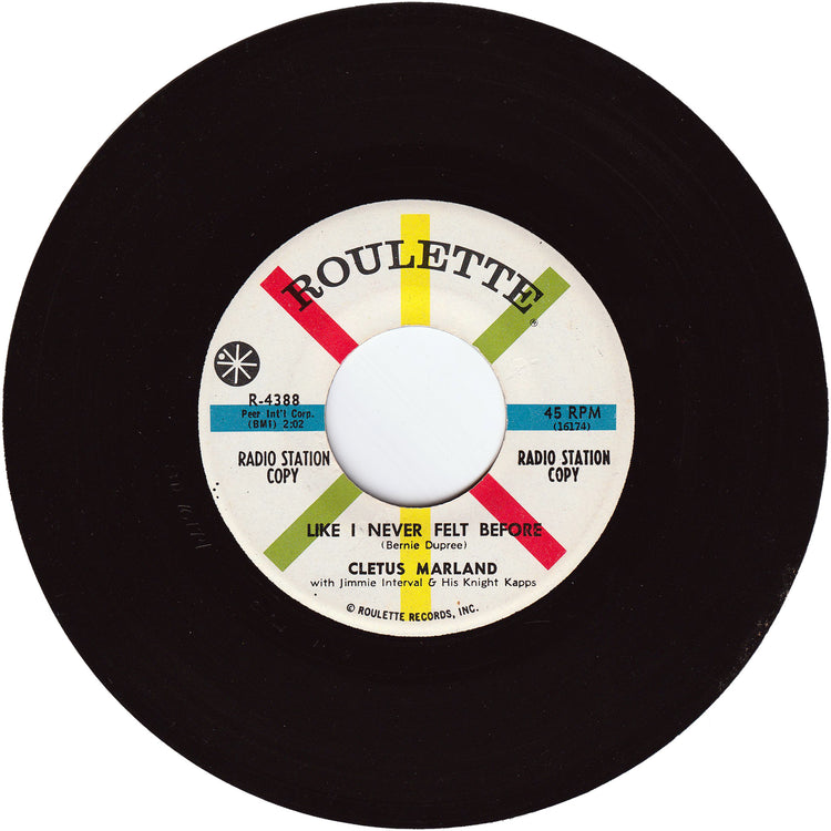 Cletus Marland - Like I Never Felt Before / I'll Take Care Of You (Promo)