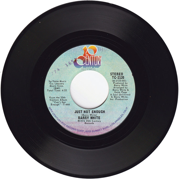 Barry White - Can't Get Enough Of Your Love, Babe / Just Not Enough