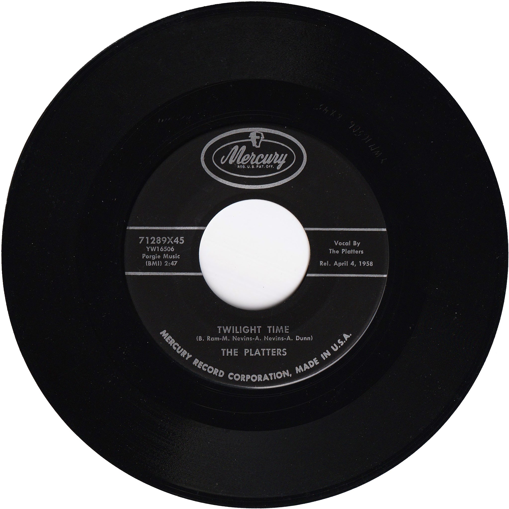 The Platters - Twilight Time / Out Of My Mind – NIGHT BEAT RECORDS