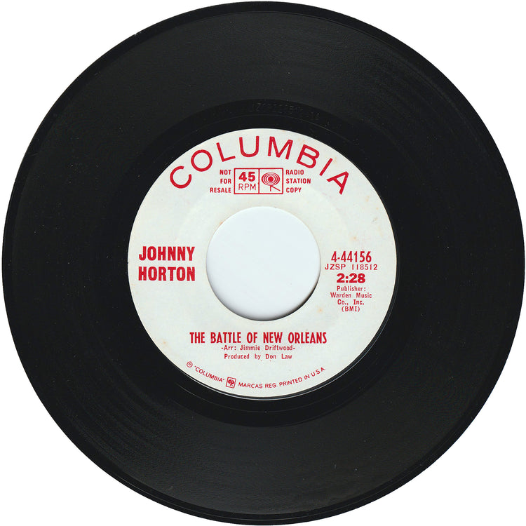 Johnny Horton - The Battle Of New Orleans / All For The Love Of A Girl (Promo)