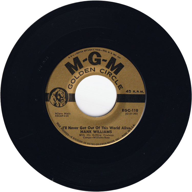 Hank Williams - Jambalaya (On The Bayou) / I'll Never Get Out Of This World Again (Re-Issue)