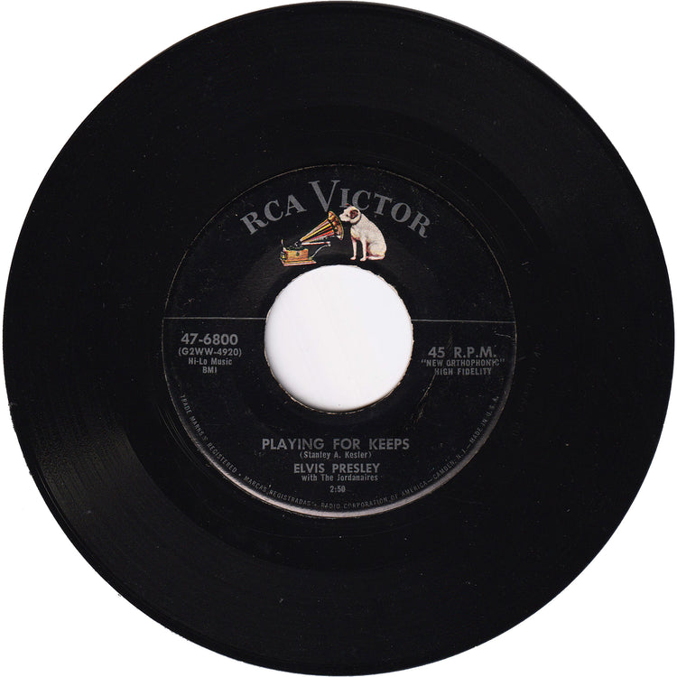Elvis Presley - Too Much / Playing For Keeps (Silver Line label)