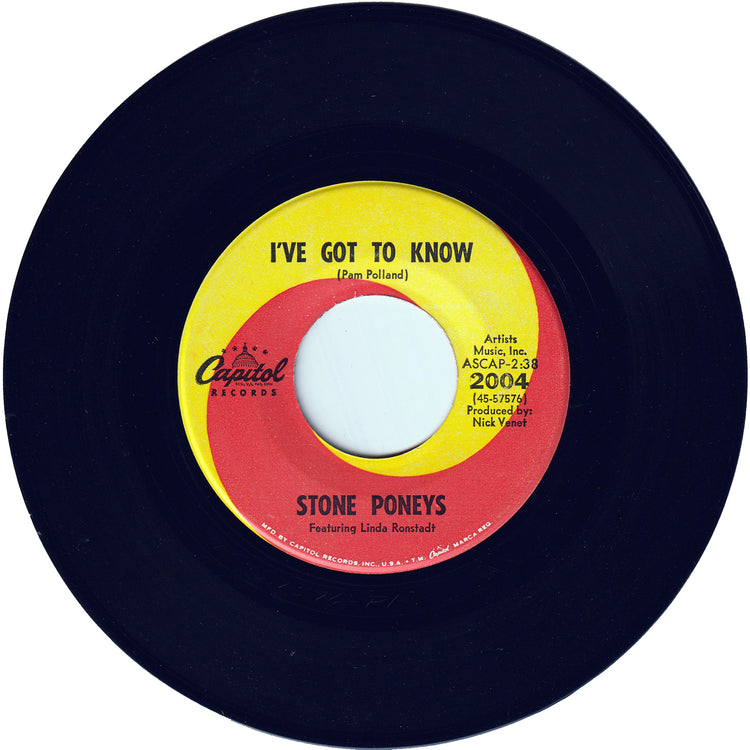 Stone Poneys - Different Drum / I've Got To Know