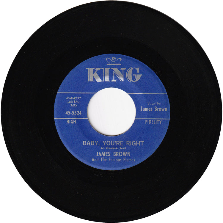 James Brown & The Famous Flames - I'll Never, Never Let You Go / Baby You're Right