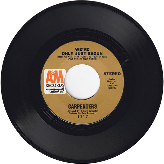 Carpenters - We've Only Just Begun / All Of My Life