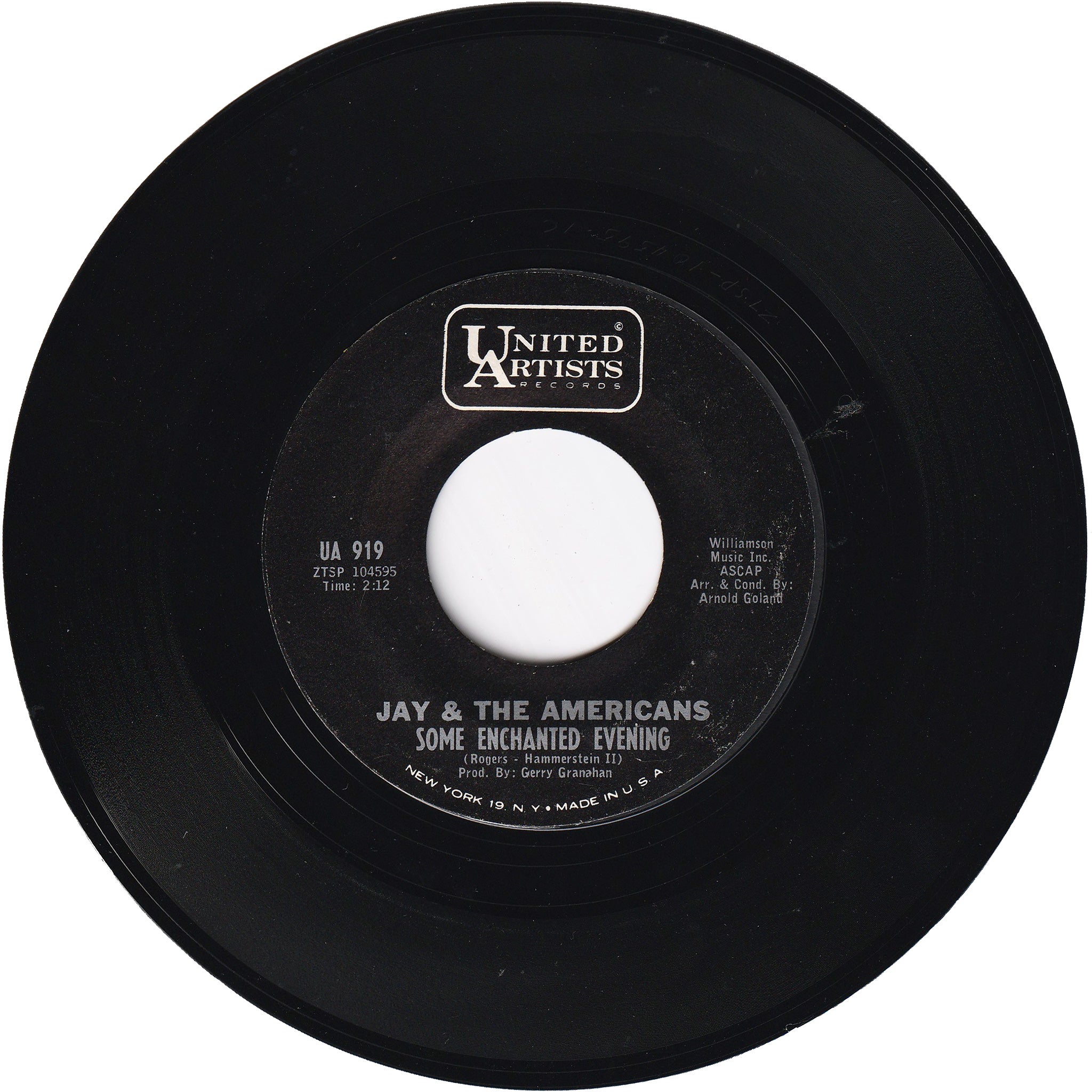 Jay & The Americans - Some Enchanted Evening / Girl – NIGHT BEAT