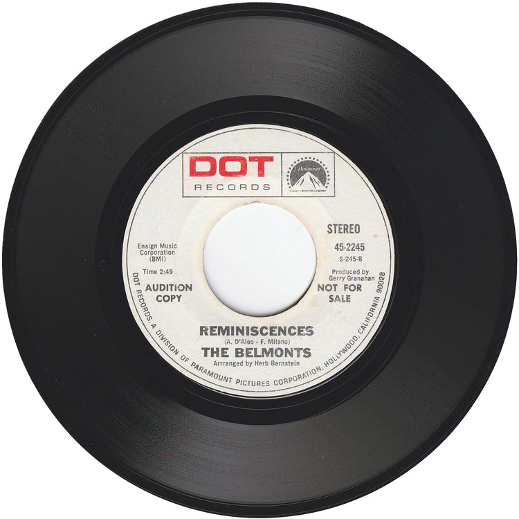 The Belmonts - Reminiscences / She Only Wants To Do Her Own Thing (Promo)