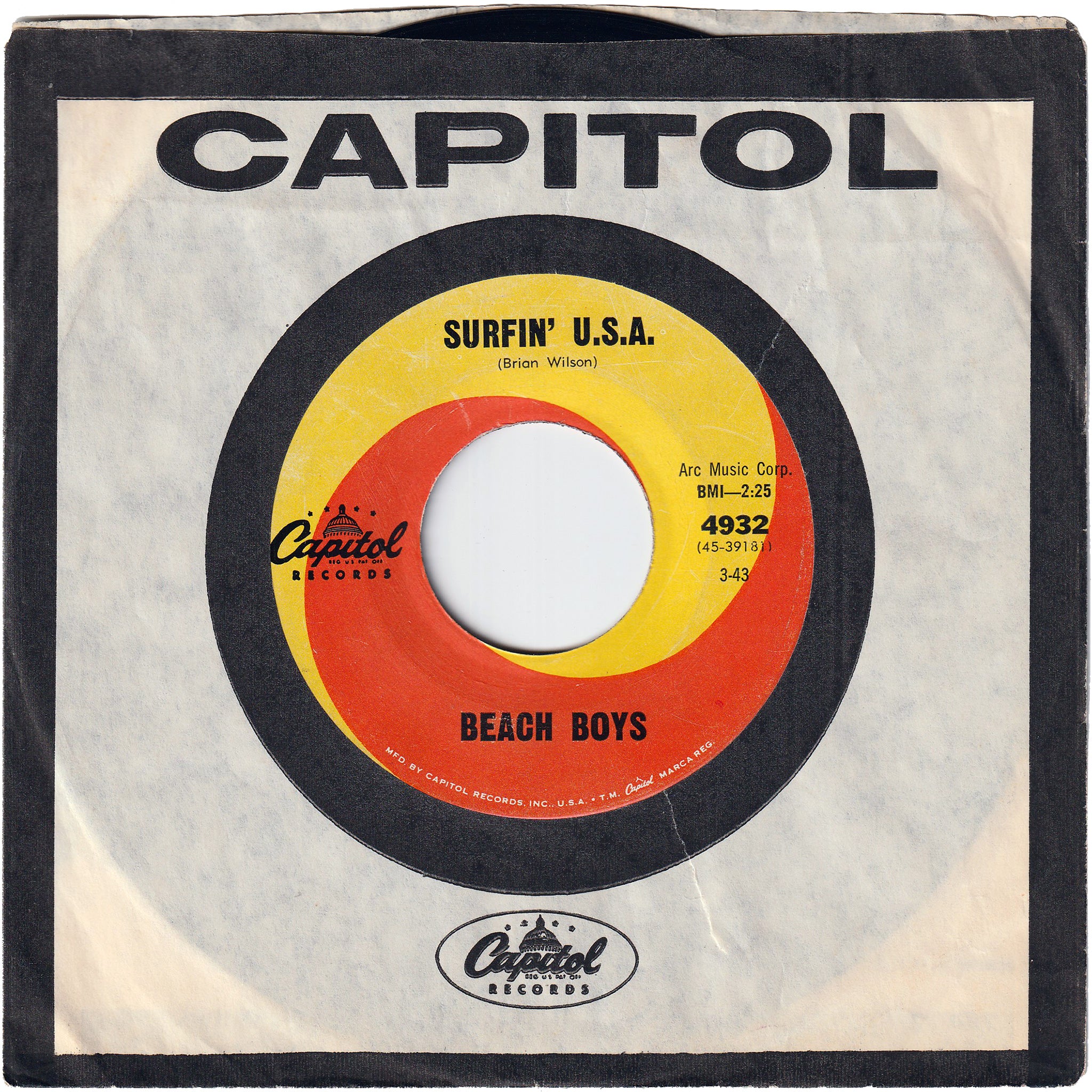 The Beach Boys - Surfin' U.S.A. / Shut Down – NIGHT BEAT RECORDS