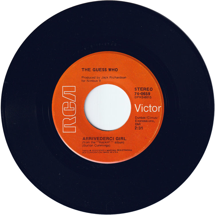 The Guess Who - Heartbroken Bopper / Arrivederci Girl