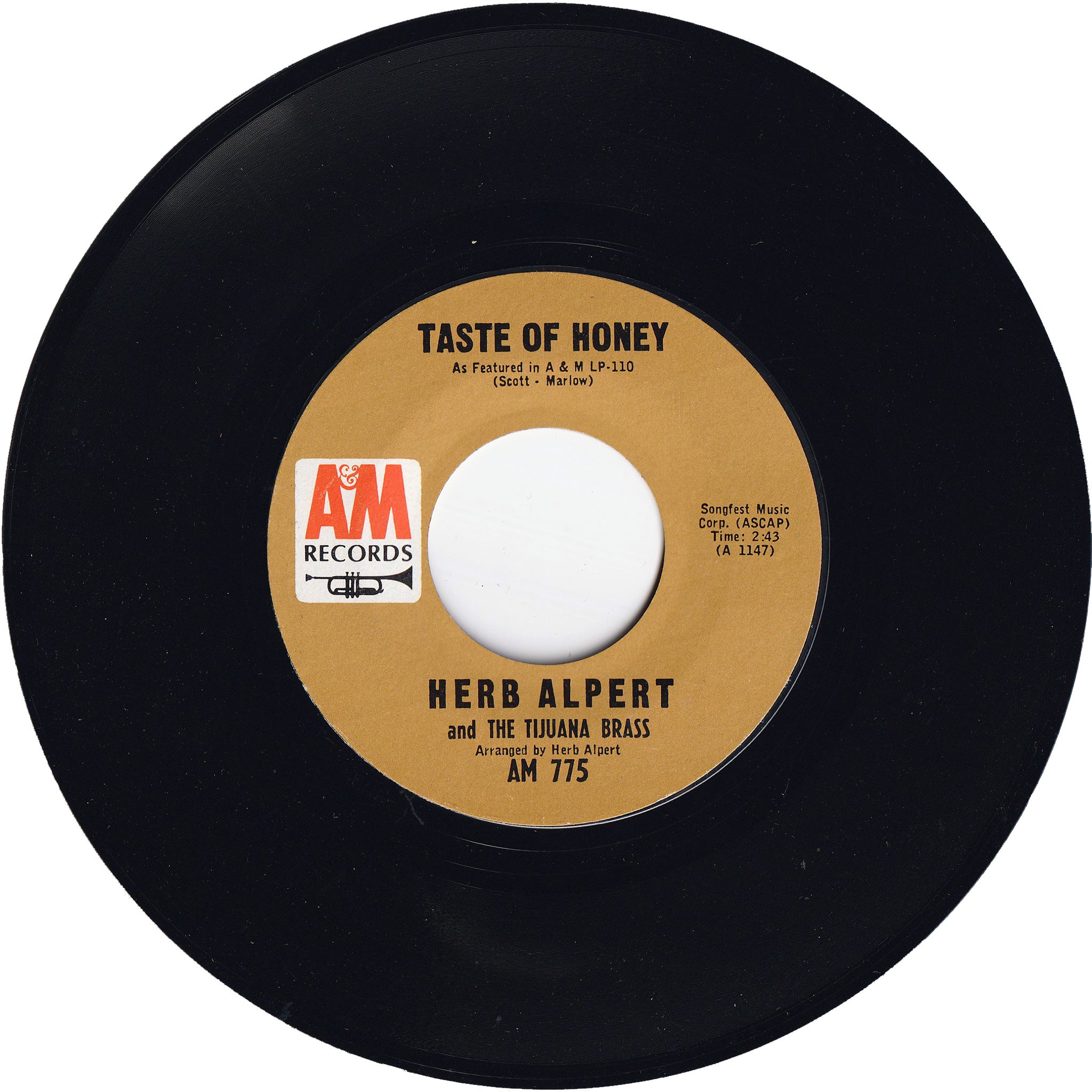 Herb Alpert & The Tijuana Brass 3rd Man Theme Herb Alpert & The Tijuana Brass - Taste Of Honey / 3rd Man Theme
