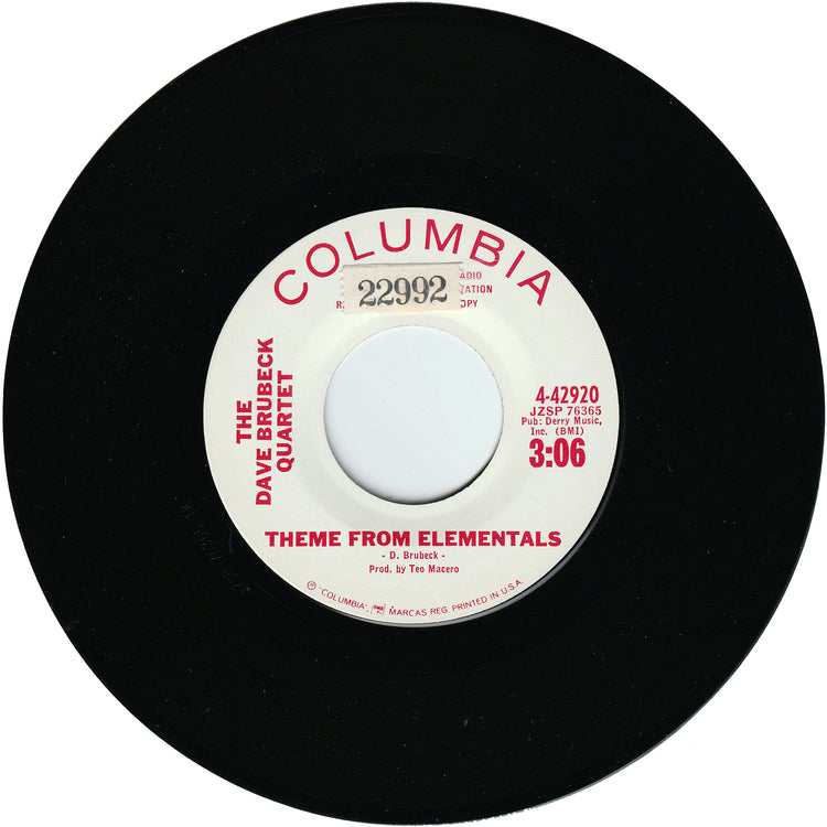 The Dave Brubeck Quartet - Cable Car / Theme From Elementals (Promo)