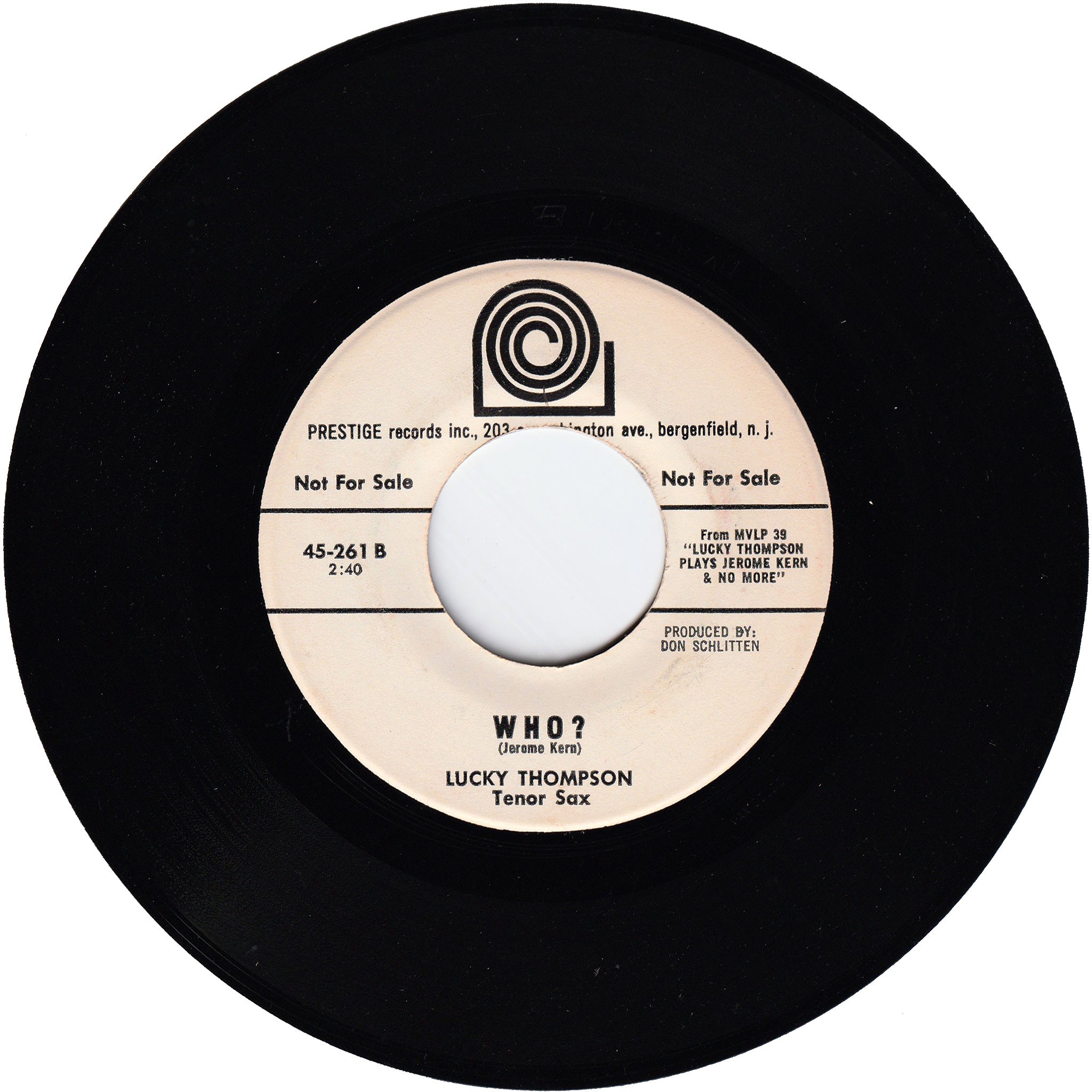 Lucky Thompson - Who? / Lovely To Look At (Promo) – NIGHT BEAT RECORDS