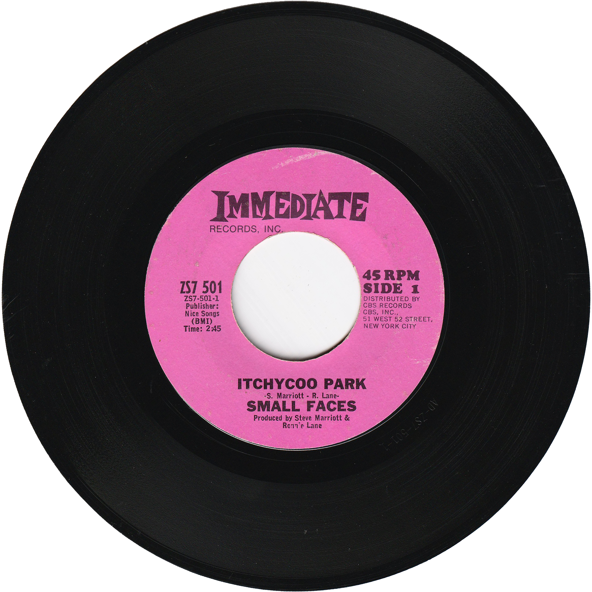 SMALL FACES ITCHYCOO PARK 7インチシングル Small Faces – Itchycoo Park – Vinyl (7