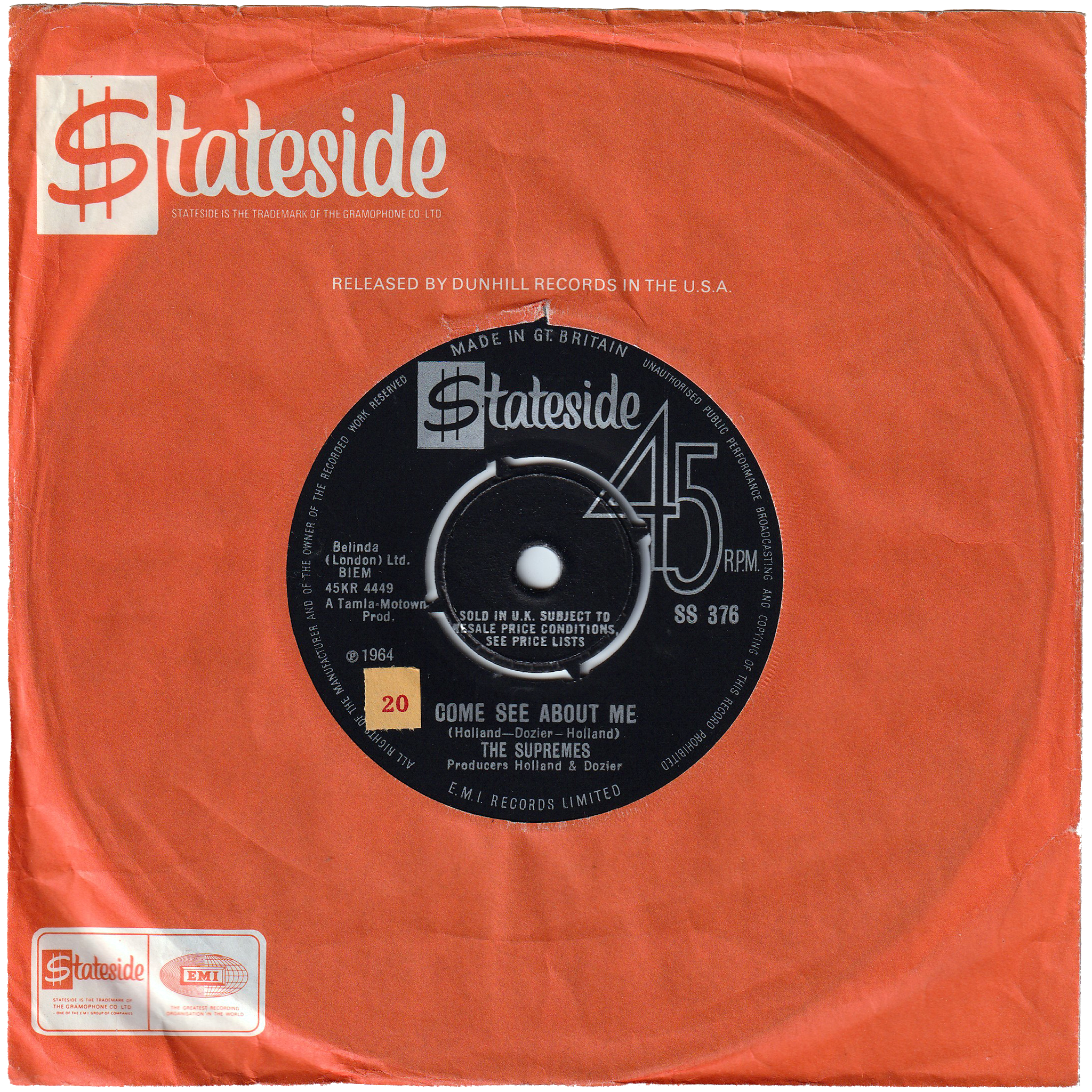 The Supremes - Come See About Me / Always In My Heart [UK] – NIGHT