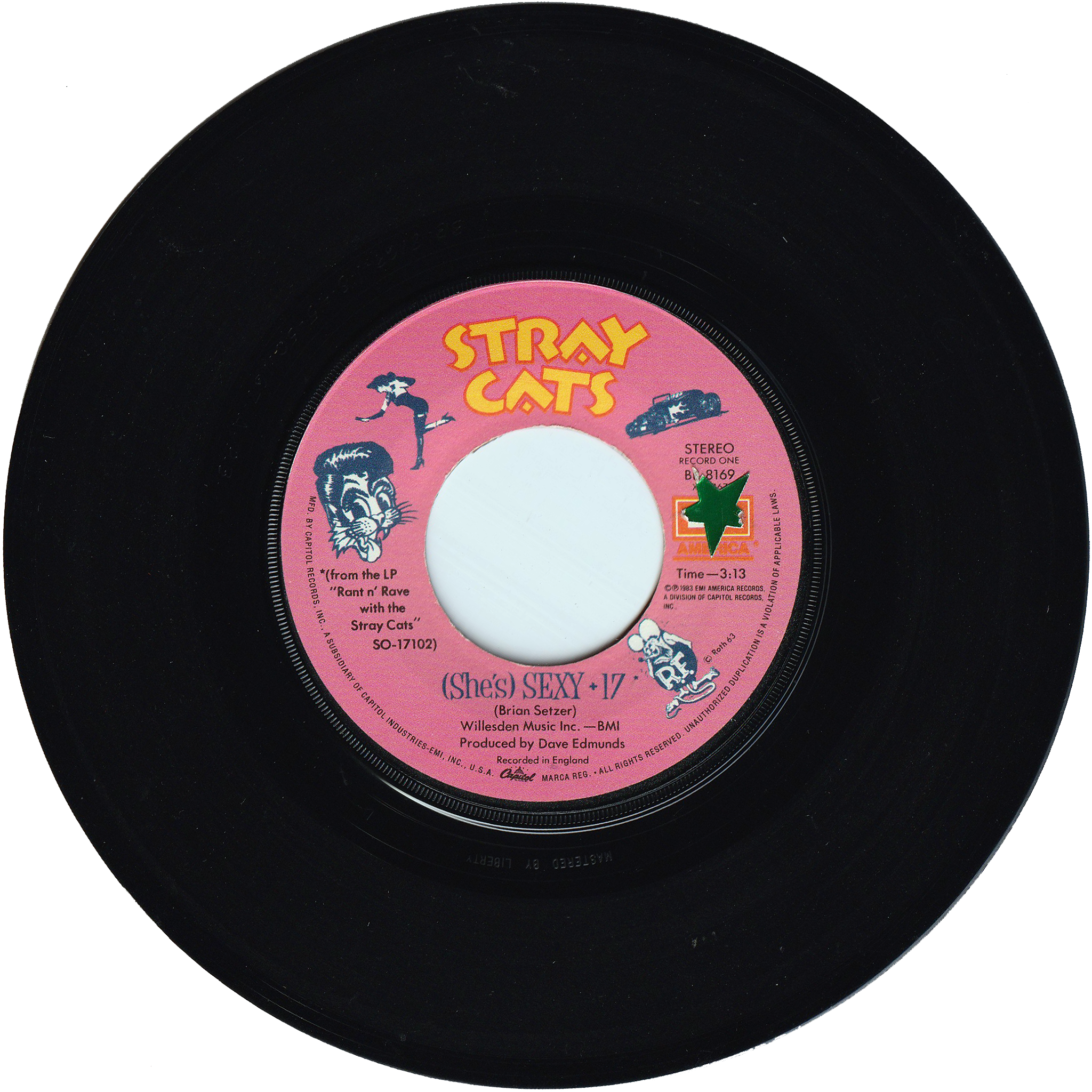 The Stray Cats - (She's) Sext 17 / Lookin' Better Every Beer (w/PS The Stray Cats - (She's) Sext 17 / Lookin' Better Every Beer (w/PS