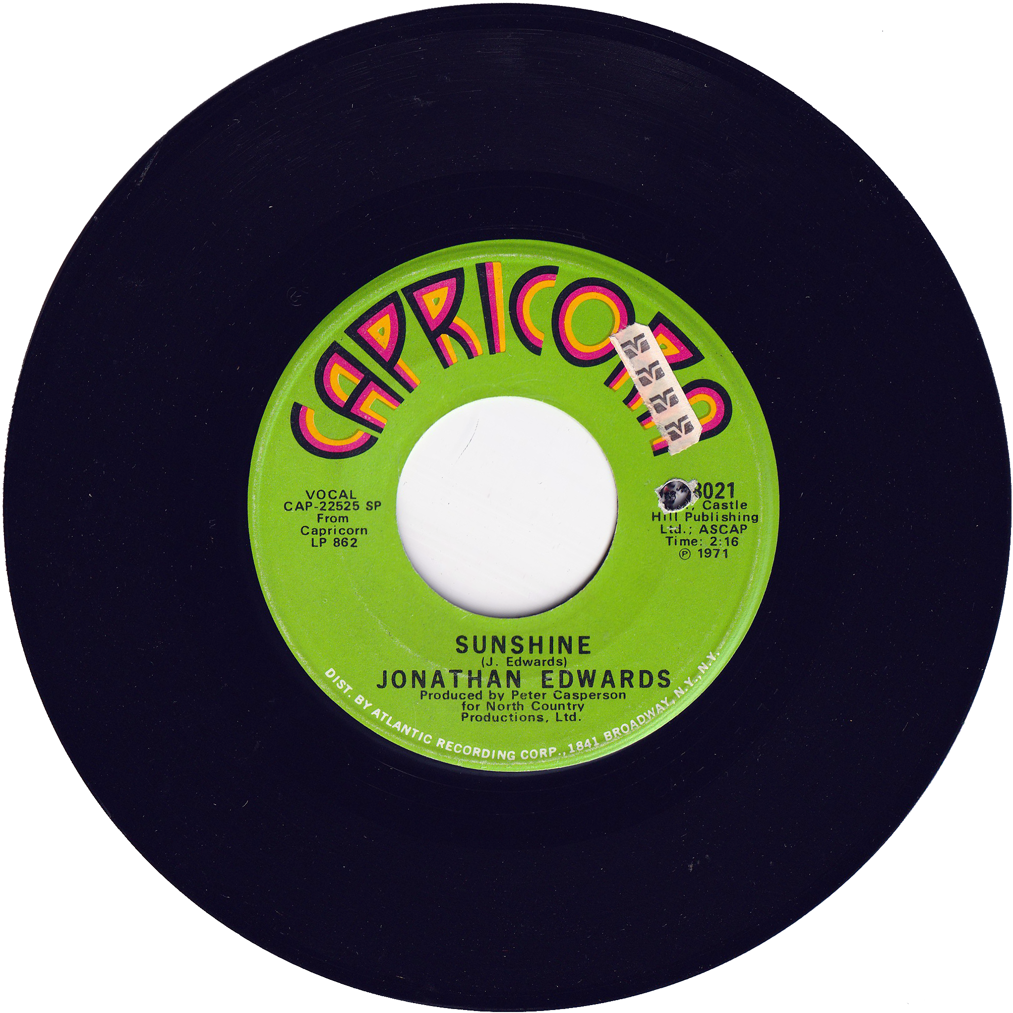 Jonathan Edwards - Sunshine / Emma – NIGHT BEAT RECORDS