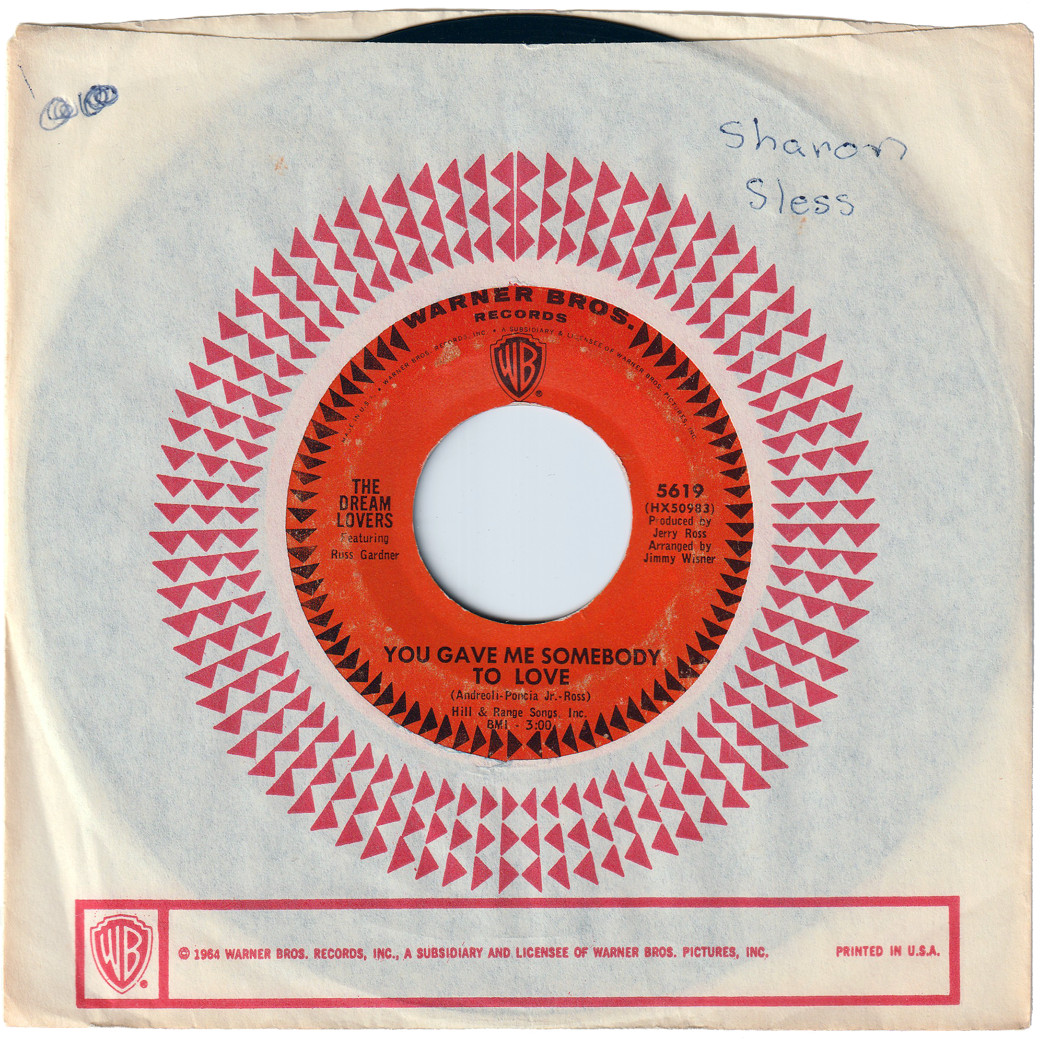 The Dreamlovers - You Gave Me Somebody To Love / Doin' Things