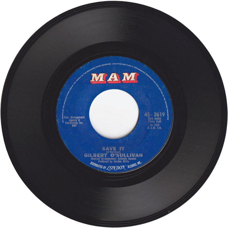Gilbert O'Sullivan - Alone Again / Save It