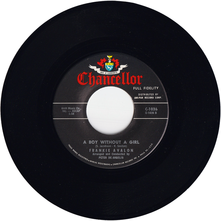 Frankie Avalon - Bobby Sox To Stockings / A Boy Without A Girl (w/PS)