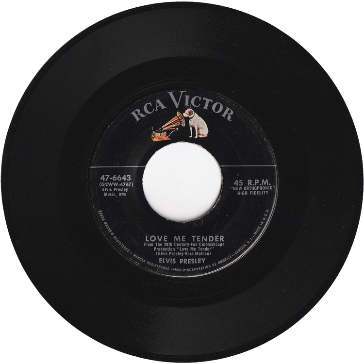 Elvis Presley - Love Me Tender / Anyway You Want Me (Silver Line label)