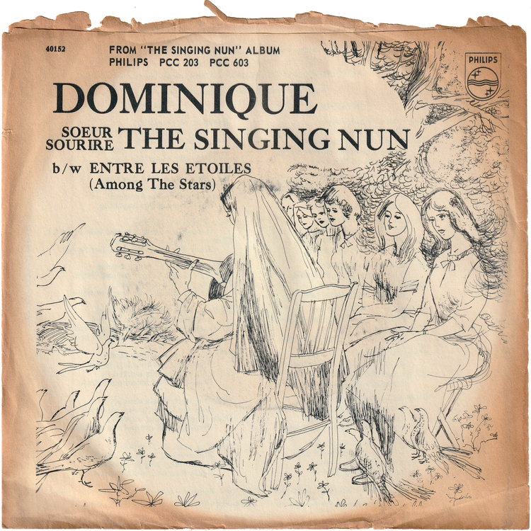 The Singing Nun - Dominique / Entre Les Etoiles (w/PS)